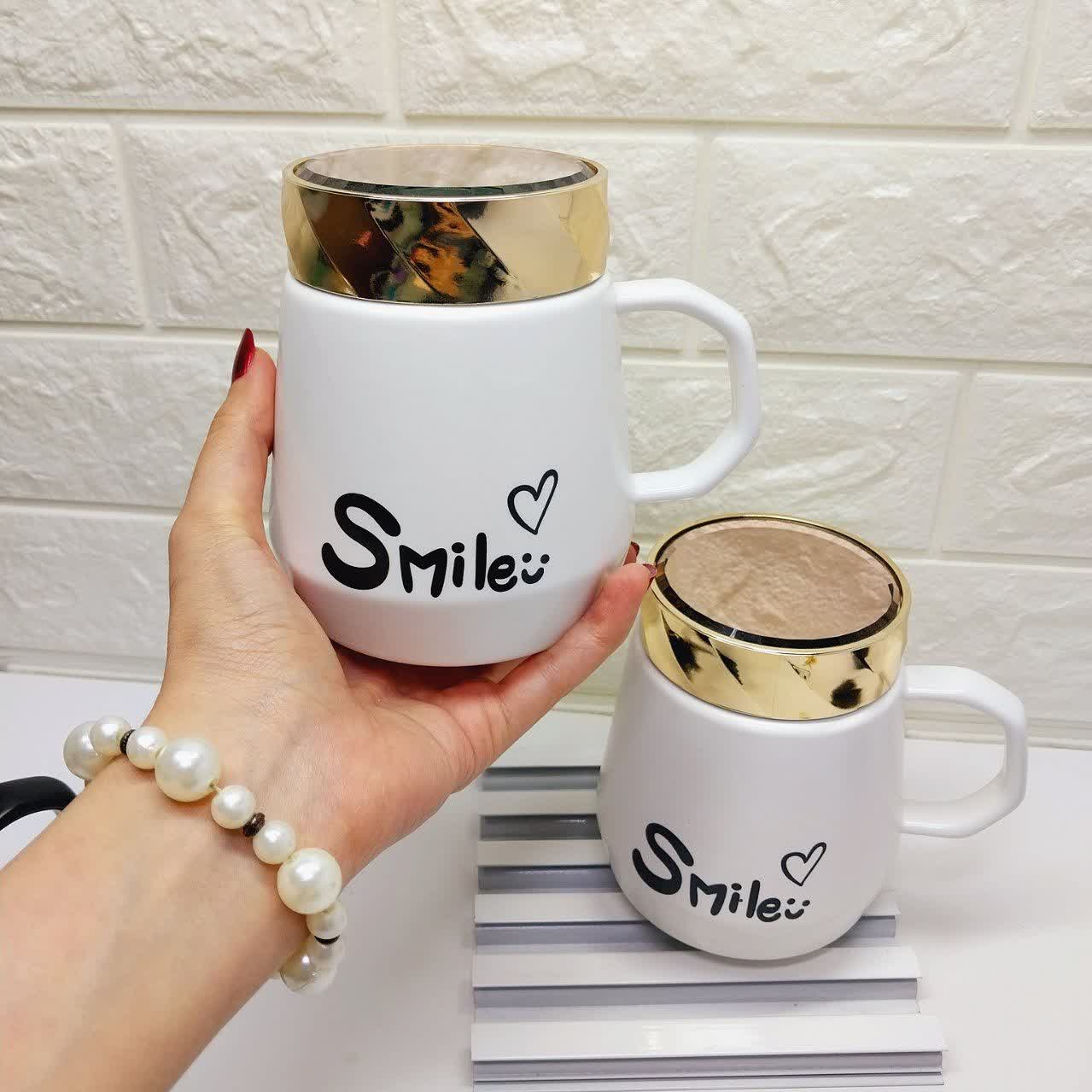 ماگ درآینه ای سرامیکی وارداتی طرح smile